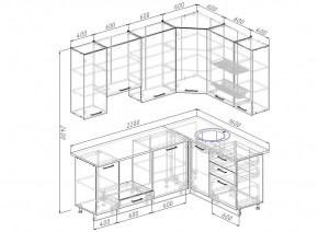 Кухонный гарнитур угловой Дели 2200*1600 (Стол. 38мм) в Ишиме - ishim.ok-mebel.com | фото 2