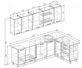 Кухонный гарнитур угловой Графика 2600х1600 (Стол. 38мм) в Ишиме - ishim.ok-mebel.com | фото 2