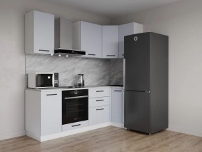 Кухонный гарнитур угловой Смоки 2200*1000 (Стол. 38 мм) в Ишиме - ishim.ok-mebel.com | фото