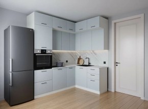 Кухонный гарнитур угловой Смоки 2200*1700 (Стол. 38мм) в Ишиме - ishim.ok-mebel.com | фото