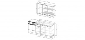 Кухонный гарнитур Умбра 1200 (Стол. 26мм) в Ишиме - ishim.ok-mebel.com | фото 2