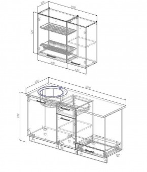 Кухонный гарнитур Вегас 1600 (Стол. 26мм) в Ишиме - ishim.ok-mebel.com | фото 2