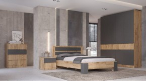 ЛЕНОРА Спальный гарнитур (модульный) графит в Ишиме - ishim.ok-mebel.com | фото