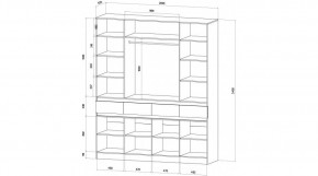 ЛЕНОРА Спальный гарнитур (модульный) графит в Ишиме - ishim.ok-mebel.com | фото 9