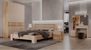 ЛЕНОРА Спальный гарнитур (модульный) кашемир в Ишиме - ishim.ok-mebel.com | фото