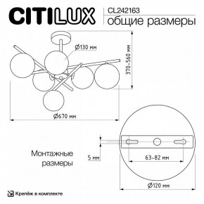 Люстра на штанге Citilux RONNY CL242163 в Ишиме - ishim.ok-mebel.com | фото 12