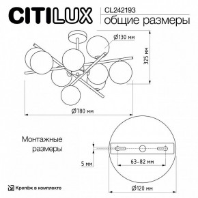 Люстра на штанге Citilux Ronny CL242193 в Ишиме - ishim.ok-mebel.com | фото 8