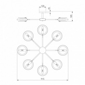 Люстра на штанге Eurosvet Gallo 70121/8 черный в Ишиме - ishim.ok-mebel.com | фото 3