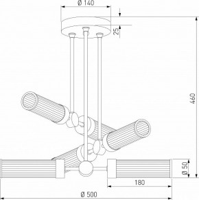 Люстра на штанге Eurosvet Oriens 60166/6 латунь в Ишиме - ishim.ok-mebel.com | фото 5