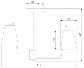 Люстра на штанге Eurosvet Topanga 60173/8 латунь в Ишиме - ishim.ok-mebel.com | фото 4