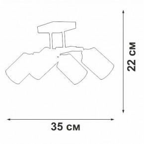 Люстра на штанге Vitaluce V2833 V2833-1/4PL в Ишиме - ishim.ok-mebel.com | фото 4