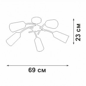 Люстра на штанге Vitaluce V2850 V2850-1/5PL в Ишиме - ishim.ok-mebel.com | фото 5