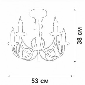 Люстра на штанге Vitaluce V3035 V3035-0/5PL в Ишиме - ishim.ok-mebel.com | фото 3