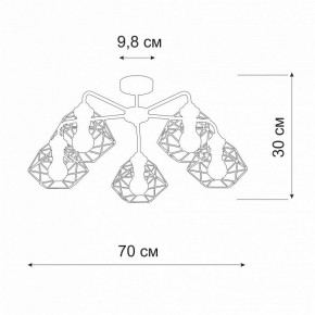 Люстра на штанге Vitaluce V4258 V4258-0/5PL в Ишиме - ishim.ok-mebel.com | фото 2