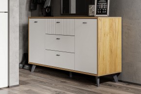 МИЛАН Гостиная (Дуб Золотой/Белый Матовый) модульная в Ишиме - ishim.ok-mebel.com | фото 10