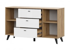 МИЛАН Гостиная (Дуб Золотой/Белый Матовый) модульная в Ишиме - ishim.ok-mebel.com | фото 15
