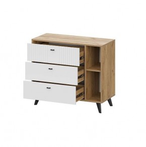 МИЛАН Гостиная (Дуб Золотой/Белый Матовый) модульная в Ишиме - ishim.ok-mebel.com | фото 17