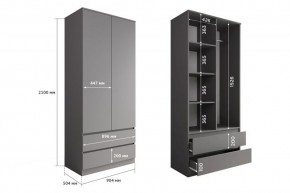 МОРИ МШ 900.2 Шкаф (графит) в Ишиме - ishim.ok-mebel.com | фото 2
