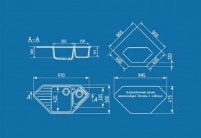 Мойка кухонная ULGRAN U-409 (970*500) в Ишиме - ishim.ok-mebel.com | фото 2