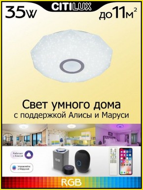 Накладной светильник Citilux Диамант Смарт CL713A30G в Ишиме - ishim.ok-mebel.com | фото 3