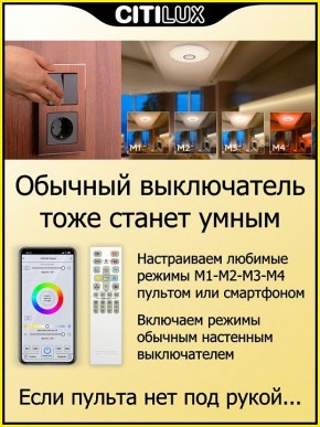 Накладной светильник Citilux Диамант Смарт CL713A30G в Ишиме - ishim.ok-mebel.com | фото 6