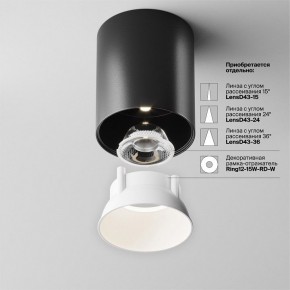 Накладной светильник Maytoni Alfa LED C064CL-12W4K-RD-B в Ишиме - ishim.ok-mebel.com | фото 4
