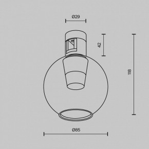 Накладной светильник Maytoni Bubble TR148-1-3W4K-B в Ишиме - ishim.ok-mebel.com | фото 6