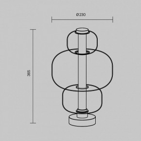 Настольная лампа декоративная Maytoni Atmos MOD364TL-L15B3K в Ишиме - ishim.ok-mebel.com | фото 5