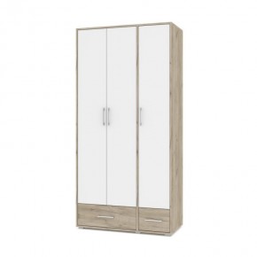 ОЛИВИЯ О32 Шкаф 3-х дверный (дуб серый/белый) в Ишиме - ishim.ok-mebel.com | фото