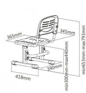 Парта-трансофрмер Amare II Pink + ящик + SST3 Pink в Ишиме - ishim.ok-mebel.com | фото 8