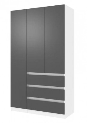 ПАРУС Шкаф 3х- ств. 1200 (белый/графит) в Ишиме - ishim.ok-mebel.com | фото