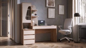ПИФАГОР Стол компьютерный (дуб вотан/кашемир) в Ишиме - ishim.ok-mebel.com | фото