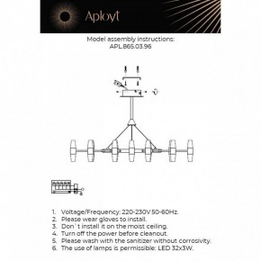 Подвесная люстра Aployt Bernadet APL.865.03.96 в Ишиме - ishim.ok-mebel.com | фото 2