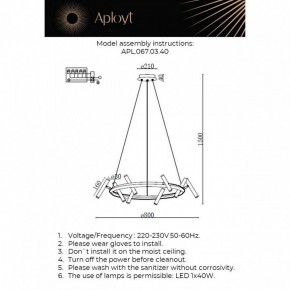 Подвесная люстра Aployt Honor APL.067.03.40 в Ишиме - ishim.ok-mebel.com | фото 12