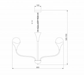 Подвесная люстра Eurosvet Calyx 60169/6 никель в Ишиме - ishim.ok-mebel.com | фото 3