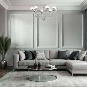 Подвесная люстра Eurosvet Calyx 60169/8 никель в Ишиме - ishim.ok-mebel.com | фото 4