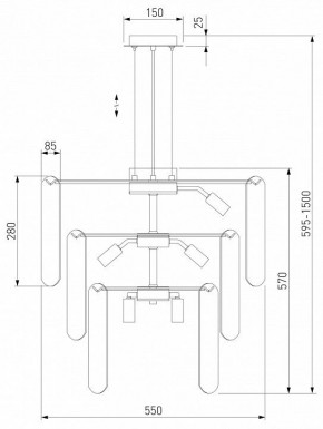Подвесная люстра Eurosvet Claire 60171 золото в Ишиме - ishim.ok-mebel.com | фото 5