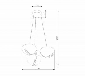 Подвесная люстра Eurosvet Emisfero 50083/3 LED золото в Ишиме - ishim.ok-mebel.com | фото 6