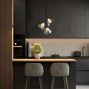 Подвесная люстра Eurosvet Enigma 70161/3 черный в Ишиме - ishim.ok-mebel.com | фото 3