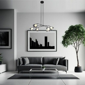 Подвесная люстра Eurosvet Enigma 70161/6 черный в Ишиме - ishim.ok-mebel.com | фото 4
