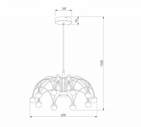 Подвесная люстра Eurosvet Ragno 90034/10 LED черный в Ишиме - ishim.ok-mebel.com | фото 5