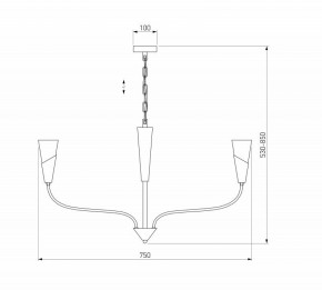 Подвесная люстра Eurosvet Rhyton 60167/6 латунь в Ишиме - ishim.ok-mebel.com | фото 5