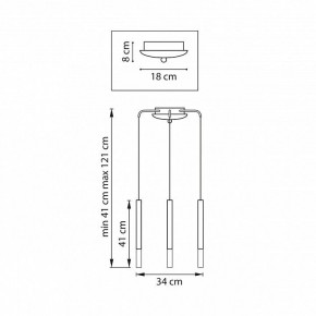 Подвесная люстра Lightstar Tubo L3T747133 в Ишиме - ishim.ok-mebel.com | фото 3