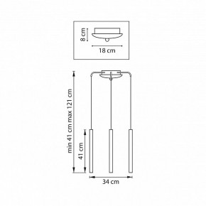 Подвесная люстра Lightstar Tubo L3T747243 в Ишиме - ishim.ok-mebel.com | фото 3