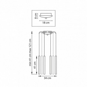 Подвесная люстра Lightstar Tubo L8T747247 в Ишиме - ishim.ok-mebel.com | фото 3