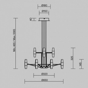 Подвесная люстра Maytoni Arana MOD401PL-L72BS3K в Ишиме - ishim.ok-mebel.com | фото 5