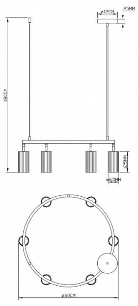 Подвесная люстра Moderli Cora V11601-6P в Ишиме - ishim.ok-mebel.com | фото 7