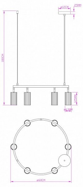 Подвесная люстра Moderli Cora V11603-6P в Ишиме - ishim.ok-mebel.com | фото 6
