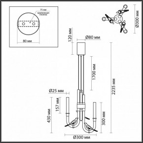 Подвесная люстра Odeon Light Lark 5431/6L в Ишиме - ishim.ok-mebel.com | фото 5