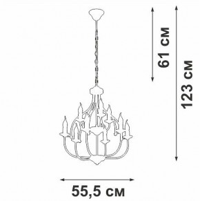 Подвесная люстра Vitaluce V1863 V1863-8/9 в Ишиме - ishim.ok-mebel.com | фото 3